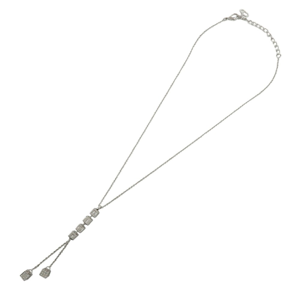 Christian Dior Logo Pendant Metal with Crystal